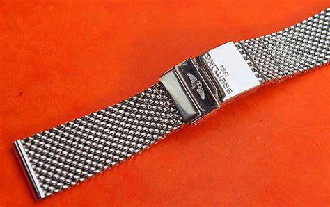 22mm breitling mesh bracelet|Breitling superocean mesh bracelet.